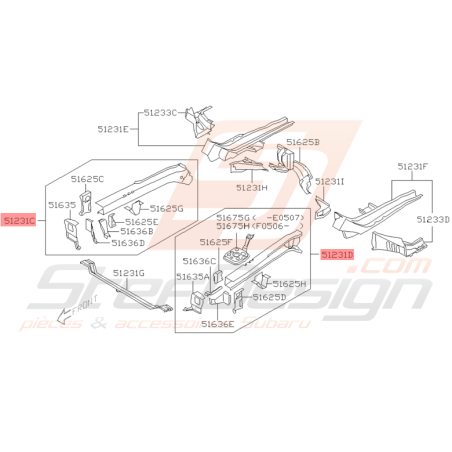 Longeron avant STI/WRX 03-05