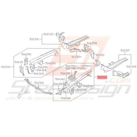 Longeron avant STI/WRX 03-05