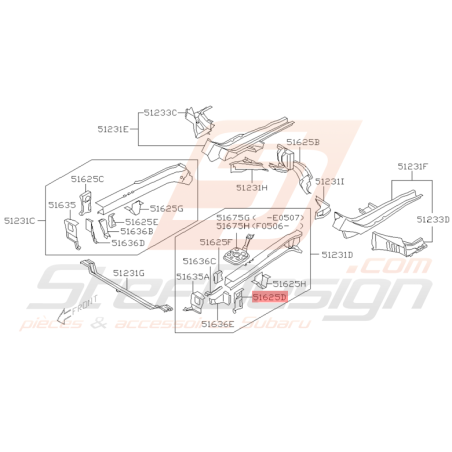 Support de Pare Choc Origine Subaru WRX STI 2001 - 2005