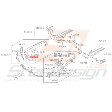 Tôle de Longeron Origine Subaru WRX et STI 2001 - 2005