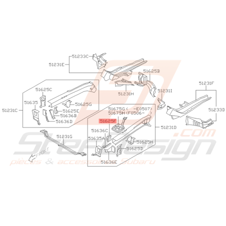 Support de Pare Choc Origine Subaru WRX STI 2001 - 2005