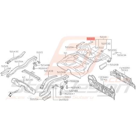 Gousset Complet Origine Subaru WRX STI 2001 - 2005