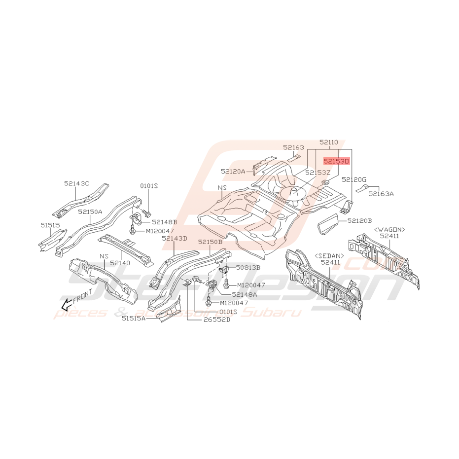 Support d'échappement Origine Subaru WRX STI 2001 - 2005 Support d'échappement Origine Subaru WRX STI 2001 - 2005