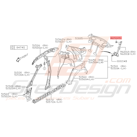 Vis de Renfort de Siège Origine Subaru WRX et STI 2001 - 2005