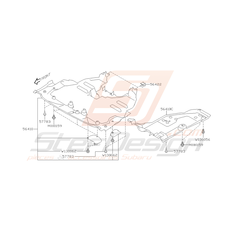 Carter Sous Moteur Origine Subaru WRX STI 2001 - 2002