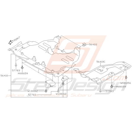 Schéma Carter Sous Moteur Origine Subaru WRX STI 2003 - 2005