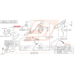 Poignées Intérieures Noires Portes Arrières Subaru WRX STI 01 - 05