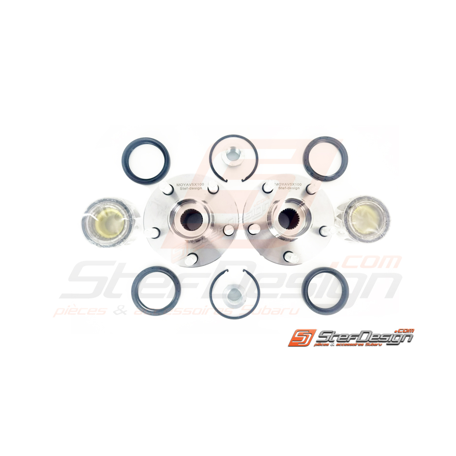 Pack 2 moyeux 2 roulements subaru impreza GT sans ABS WRX 01-07 STI 01-04
