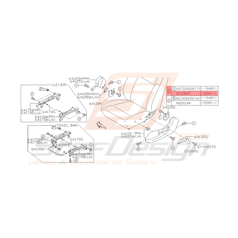 Vis Autotaraudeuse Origine Subaru WRX STI