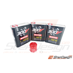 Pack vidange MOTUL 5W40 Compétition 6L avec filtre RCM