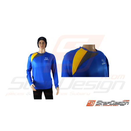 Tee shirt SUBARU respirant Bleu/Jaune