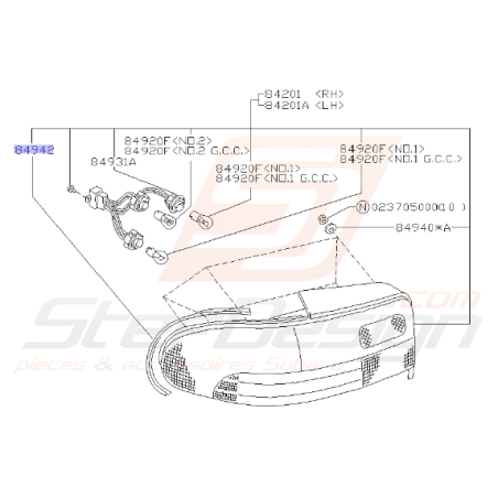 Feu arrière pour subaru GT 1993-2000 break 