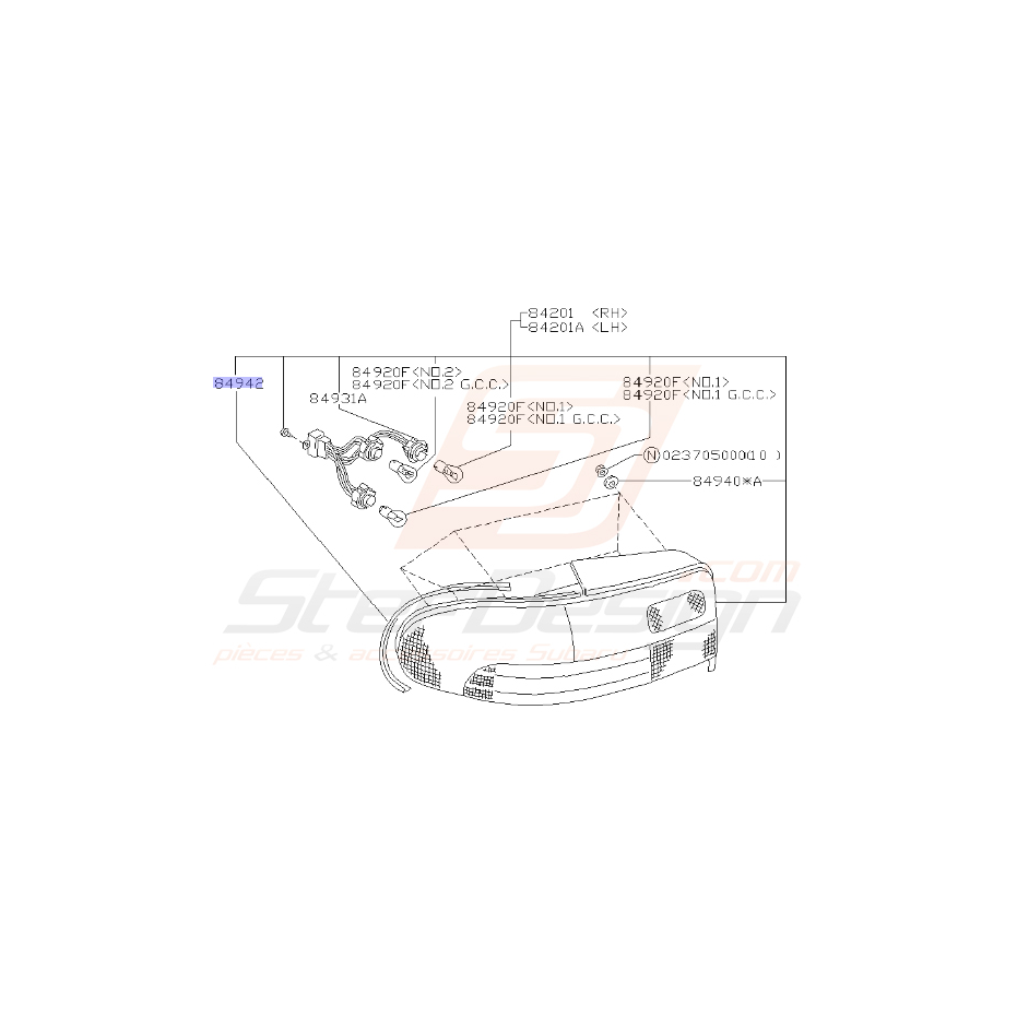 Feu arrière pour subaru GT 1993-2000 break  Feu arrière pour subaru GT 1993-2000 break