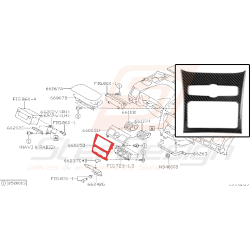 Cache contour auto radio pour impreza STI 2014-2015