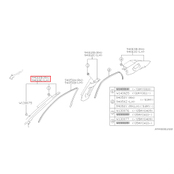 Garniture intérieur montant subaru WRX/STI 2001-2007