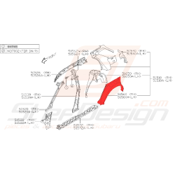 Intérieur d'aile arrière pour subaru WRX 2001-2002