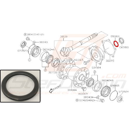 Rondelle de blocage de différentiel pour subaru impreza STI 2005