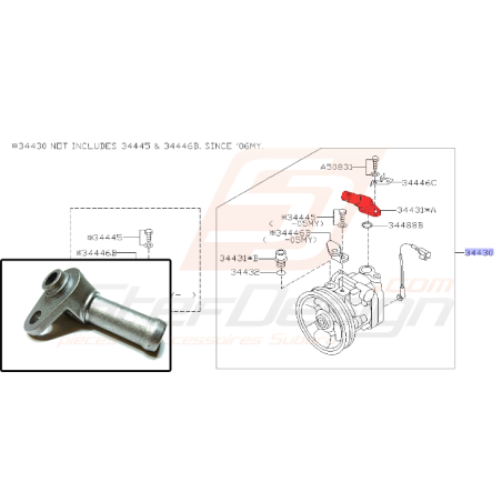 Connecteur de pompe de direction assistée pour subaru Forester SG5