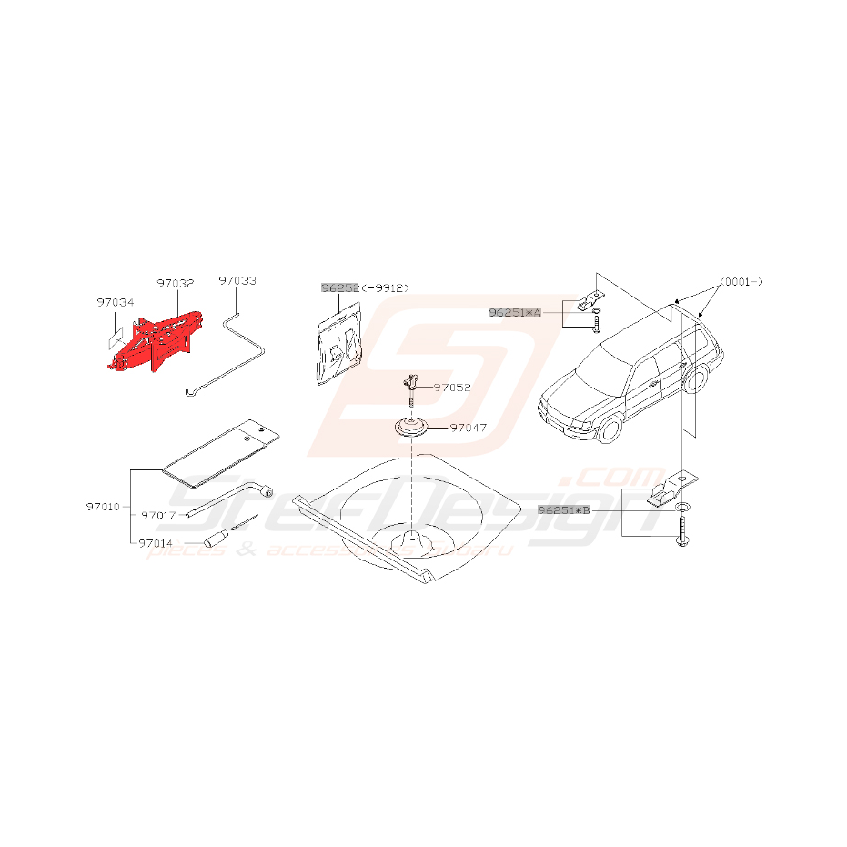 Cric pour subaru Forester SF5