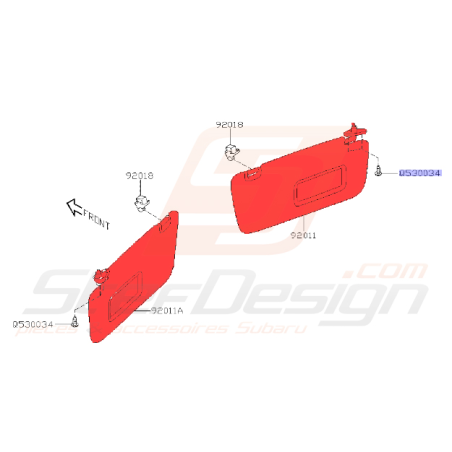 Pare soleil pour subaru Forester SH 2011