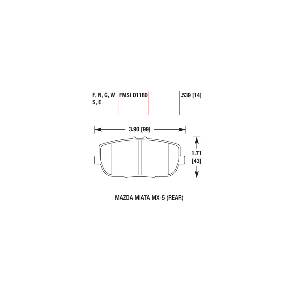 Plaquettes arrière pour Mazda MX-5 2010