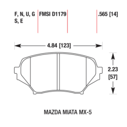 Plaquettes avant Hawk pour Mazda MX-5 2010