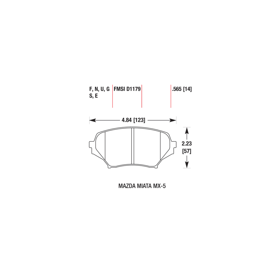 Plaquettes avant Hawk pour Mazda MX-5 2010