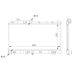 Radiateur pour subaru Legacy 2007