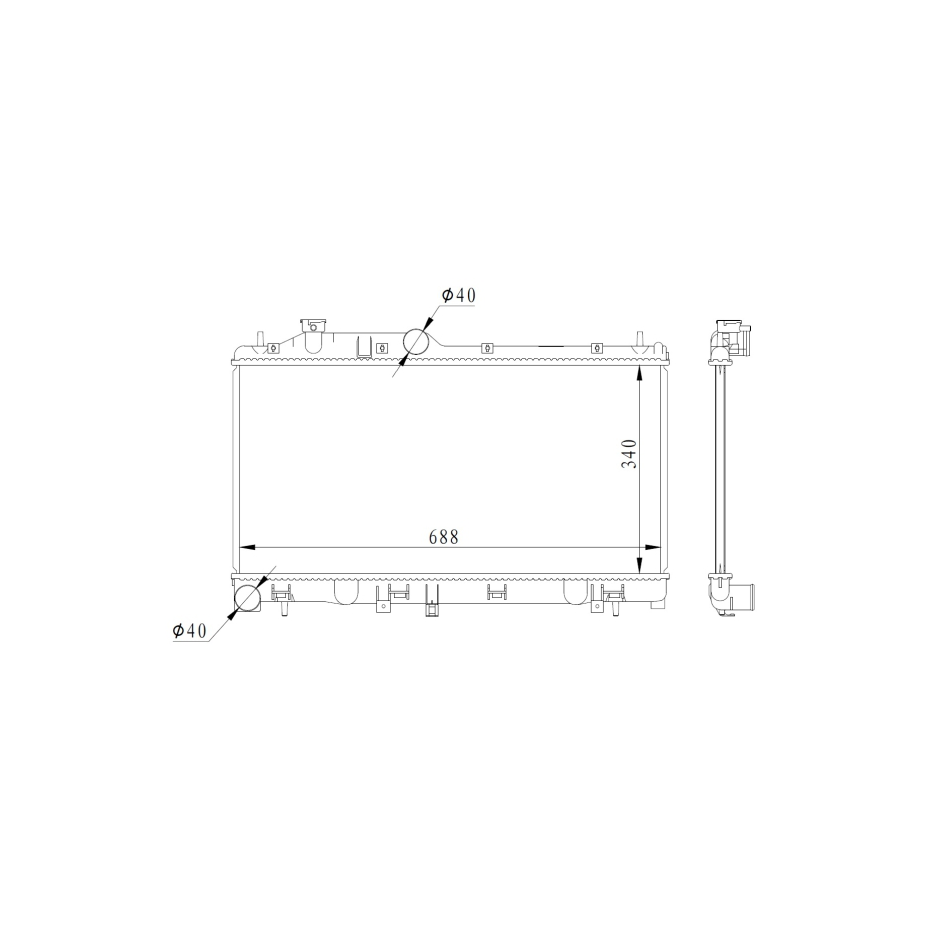 Radiateur pour subaru Legacy 2007