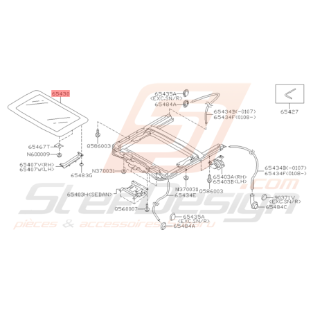 Toit Ouvrant Origine Subaru WRX 2001 - 2005