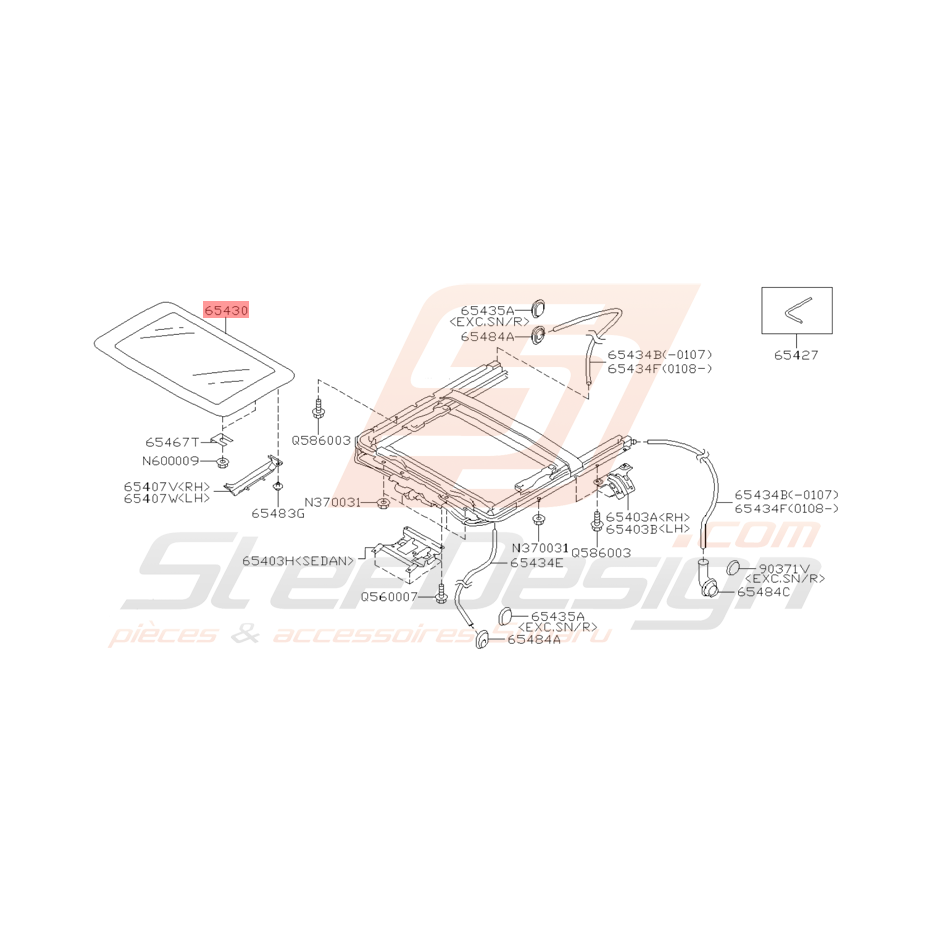 Toit Ouvrant Origine Subaru WRX 2001 - 2005 Toit Ouvrant Origine Subaru WRX 2001 - 2005