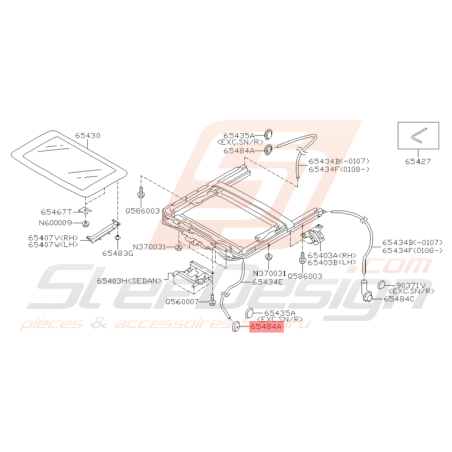 Anneau de Vidange Toit Ouvrant Origne Subaru WRX 2001 - 2005