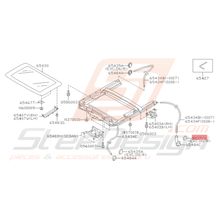 Bouchon Vidange Arrière Toit Ouvrant Origne Subaru WRX 01 - 05