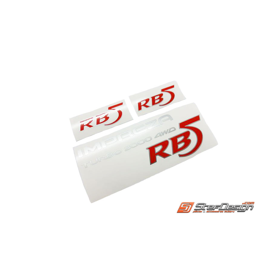 Kit autocollants ailes et coffre SUBARU impreza RB5