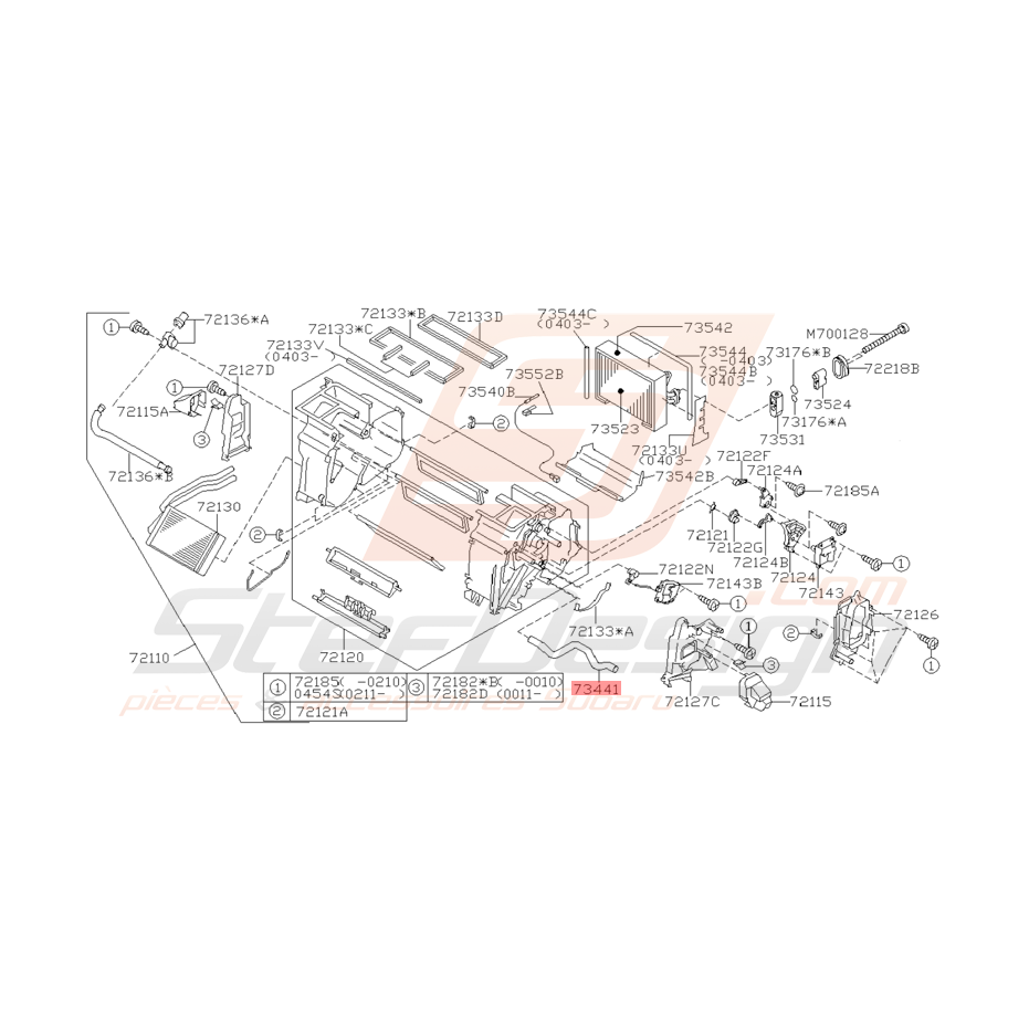 Durite de Vidange de Chauffage Origine Subaru WRX et STI 01 - 05