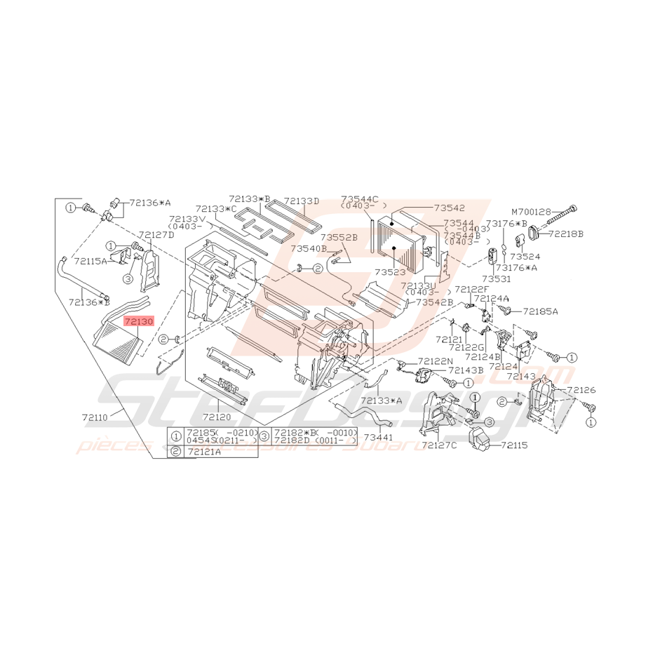 Radiateur de Chauffage Origine Subaru WRX et STI 2001 - 2005
