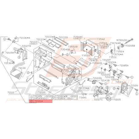 Ressort d'Unité de Chauffage Origine Subaru WRX STI 2001 - 2005