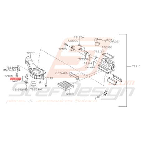 Transistor de Soufflerie Origine Subaru WRX et STI 2001 - 2005