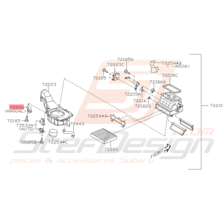 Résistance de Chauffage Origine Subaru WRX et STI 2001 - 2005