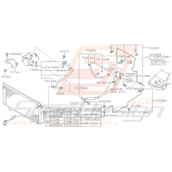 Schéma Durite de Climatisation Origine Subaru WRX et STI 01 - 05