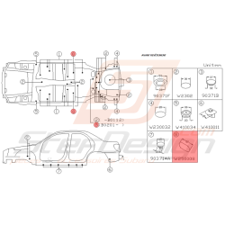 Passe fil Origine Subaru WRX et STI 2001 - 2005