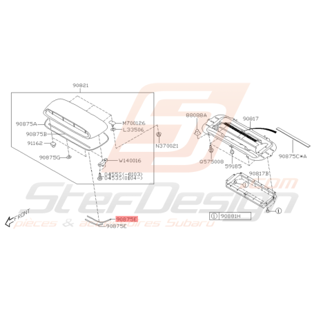 Garniture de Prise d'Air Origine Subaru WRX 2001