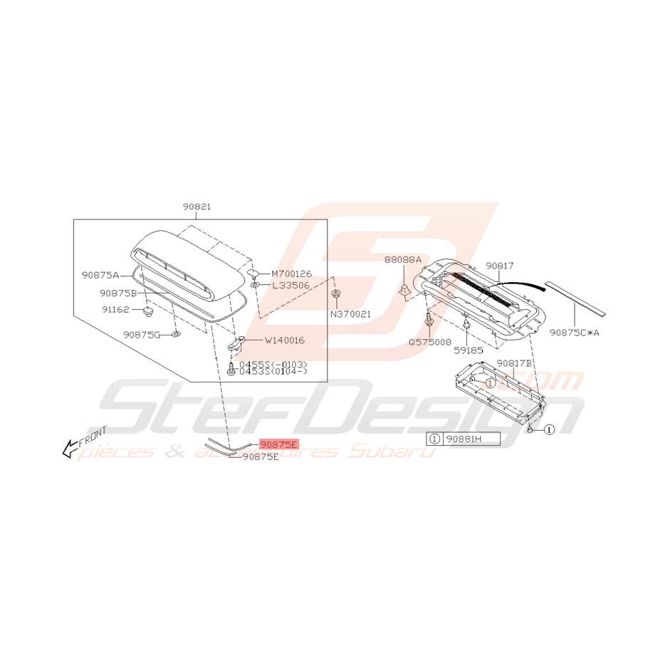 Garniture de Prise d'Air Origine Subaru WRX 2001 Garniture de Prise d'Air Origine Subaru WRX 2001