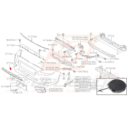 cache de pare choc avant pour STI 2015
