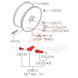 Valve avec capteur de préssion pour Subaru STI 2018