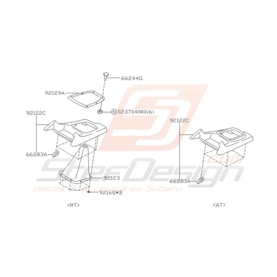 Schéma Console de Levier de Vitesse Origine Subaru WRX STI 01 - 04 Schéma Console de Levier de Vitesse Origine Subaru WRX STI 01 - 04