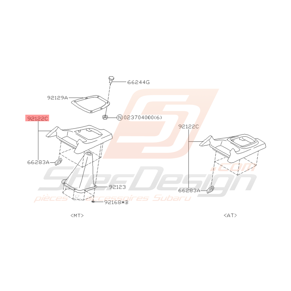 Socle de Levier de Vitesse Origine Subaru STI 2001 - 2004 Socle de Levier de Vitesse Origine Subaru STI 2001 - 2004