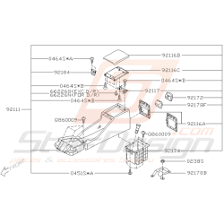 Schéma de Console Centrale Origine Subaru WRX STI 2005