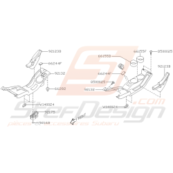 Schéma Console Arrière Origine Subaru WRX et STI 2005
