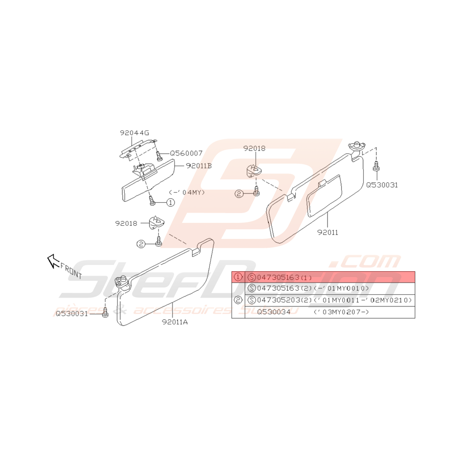 Vis Taraudeuse Origine Subaru WRX STI 2001 - 2005